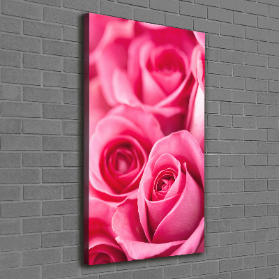 Picture canvas print Pink roses