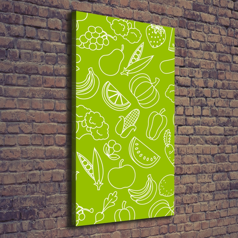 Picture canvas print Vegetables and fruits