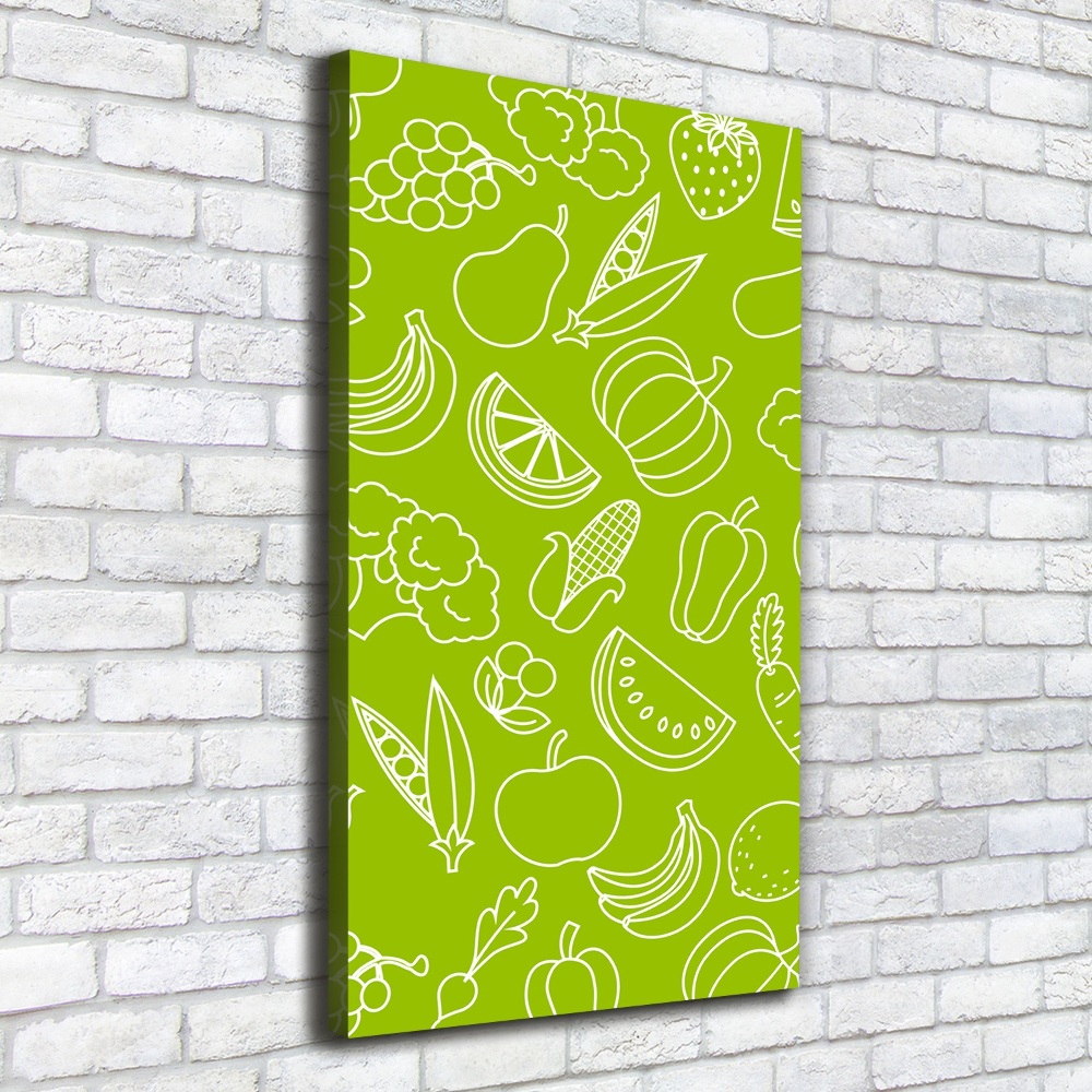 Picture canvas print Vegetables and fruits