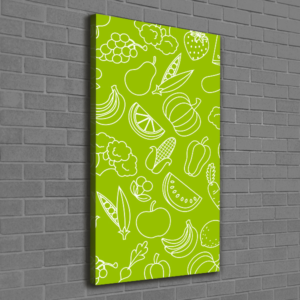 Picture canvas print Vegetables and fruits