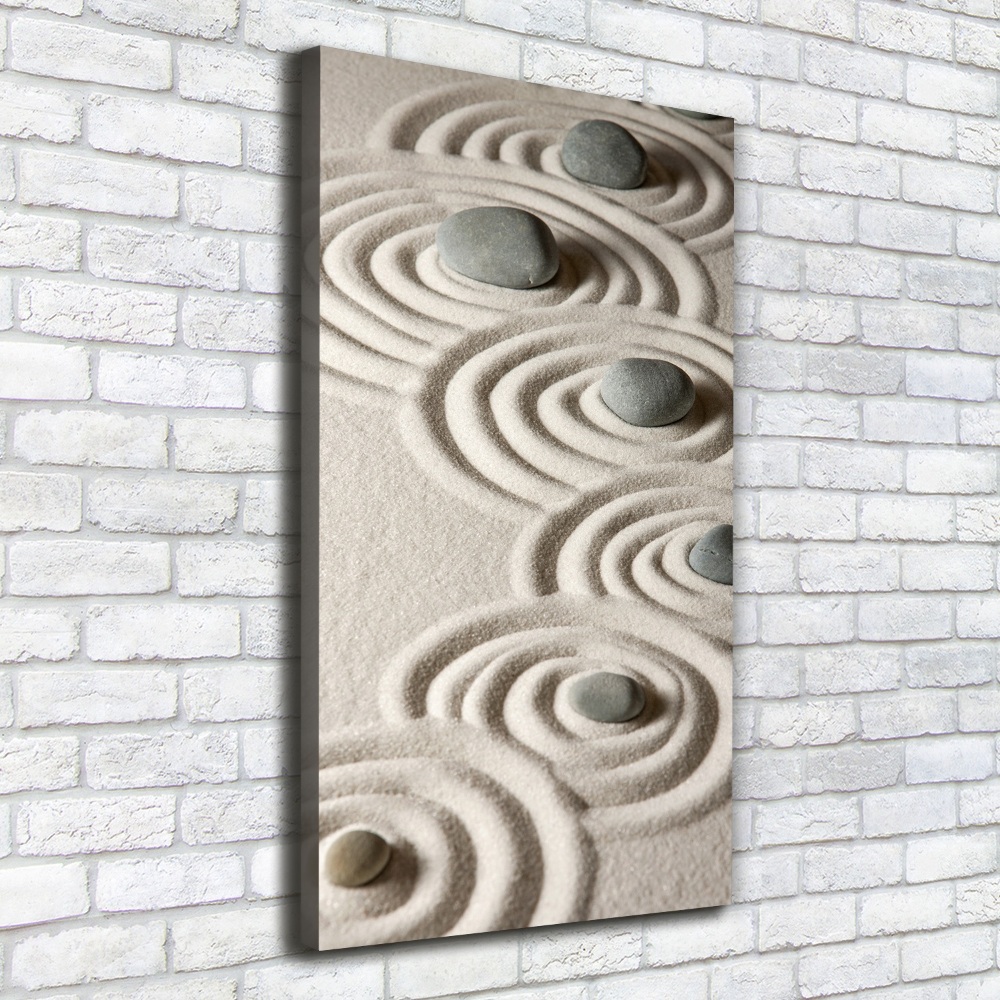 Large canvas wall art Stones on the sand