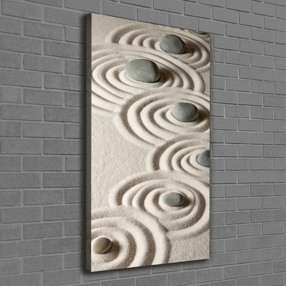 Large canvas wall art Stones on the sand