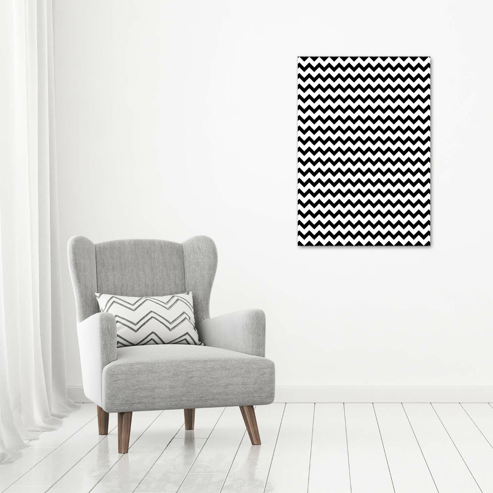 Large canvas wall art Zigzags