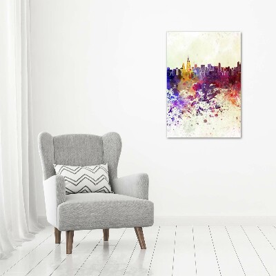 Large canvas wall art Colorful chicago