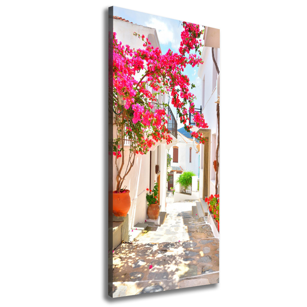 Large canvas wall art Greek streets