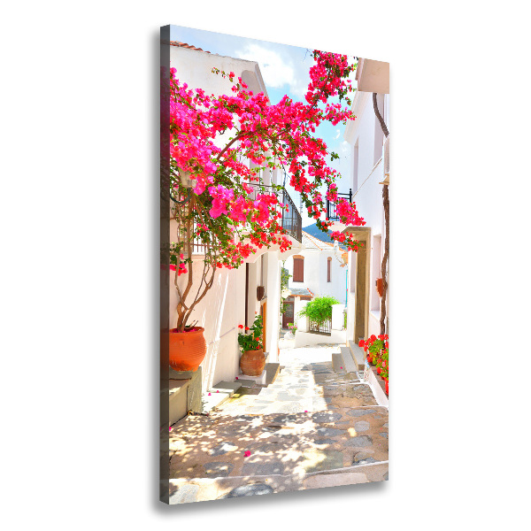 Large canvas wall art Greek streets