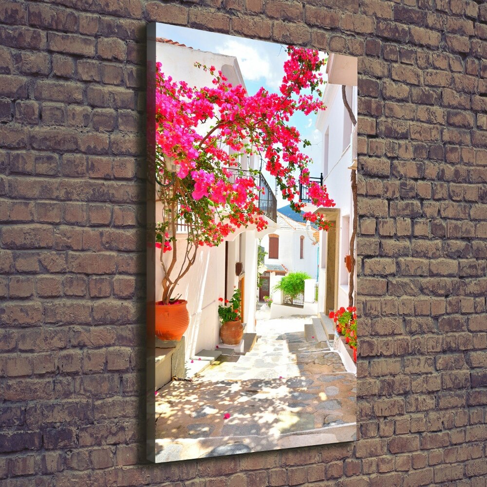 Large canvas wall art Greek streets