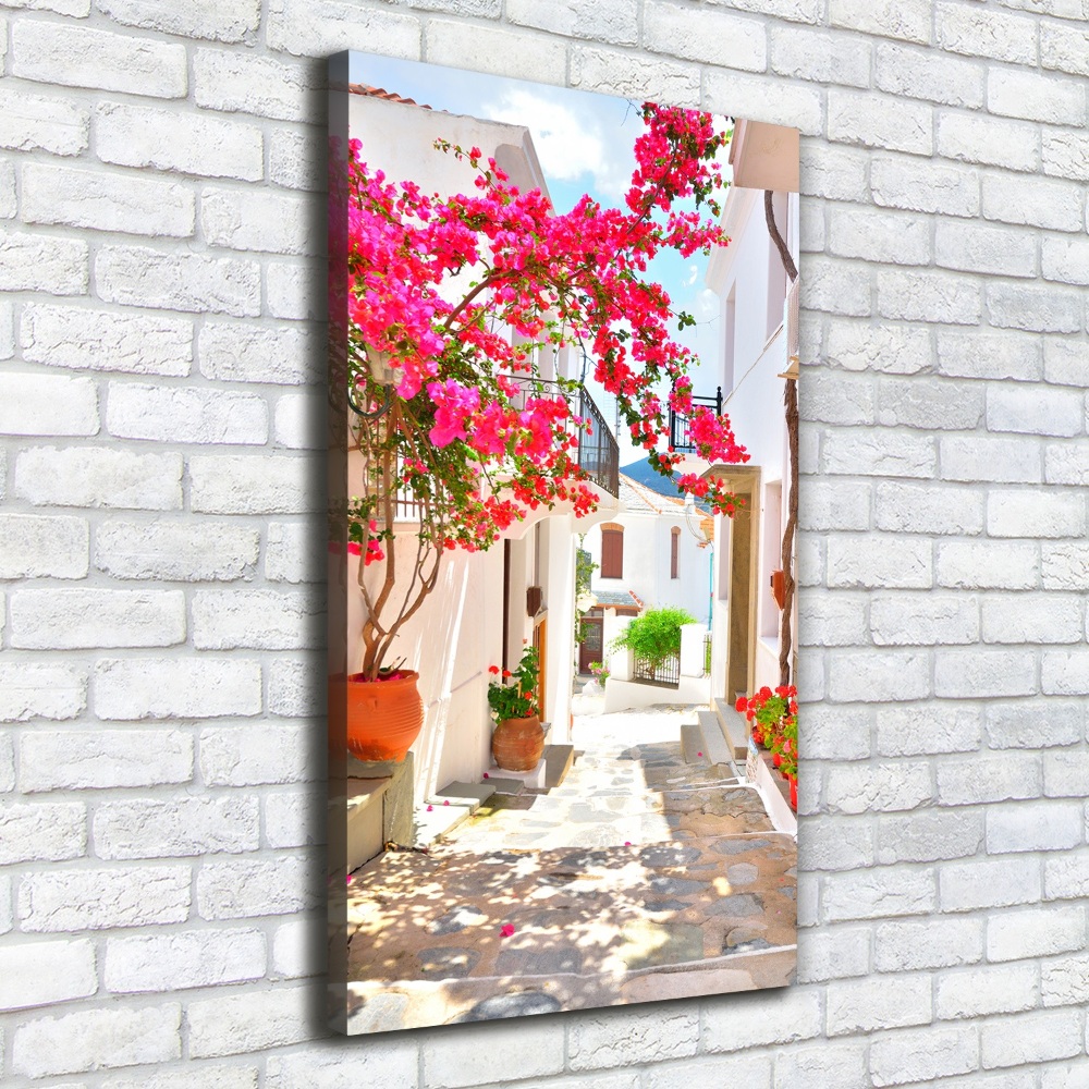 Large canvas wall art Greek streets