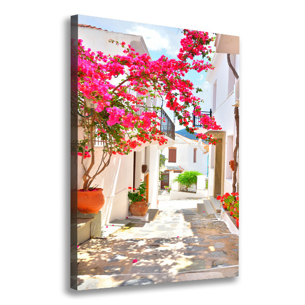 Large canvas wall art Greek streets