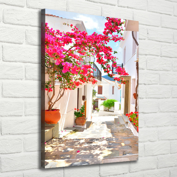 Large canvas wall art Greek streets