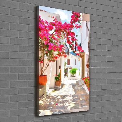 Large canvas wall art Greek streets