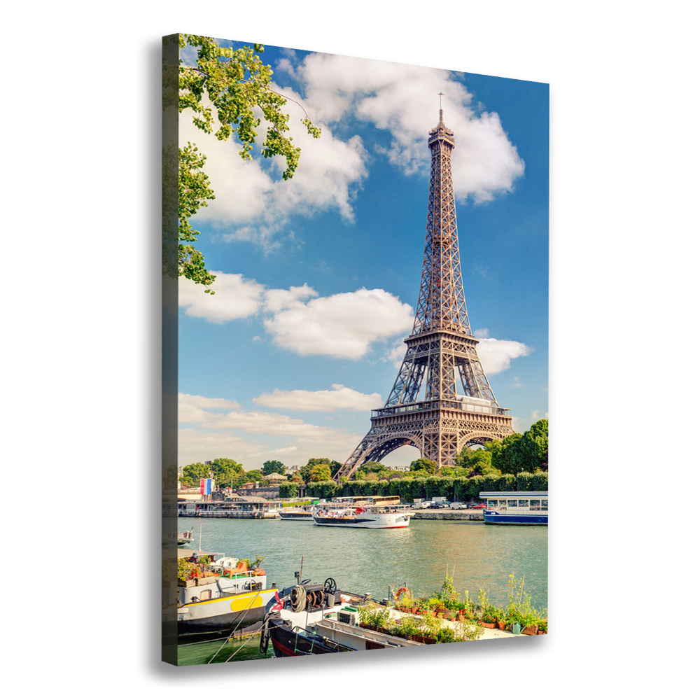 Wall art canvas large Eiffel Paris tower