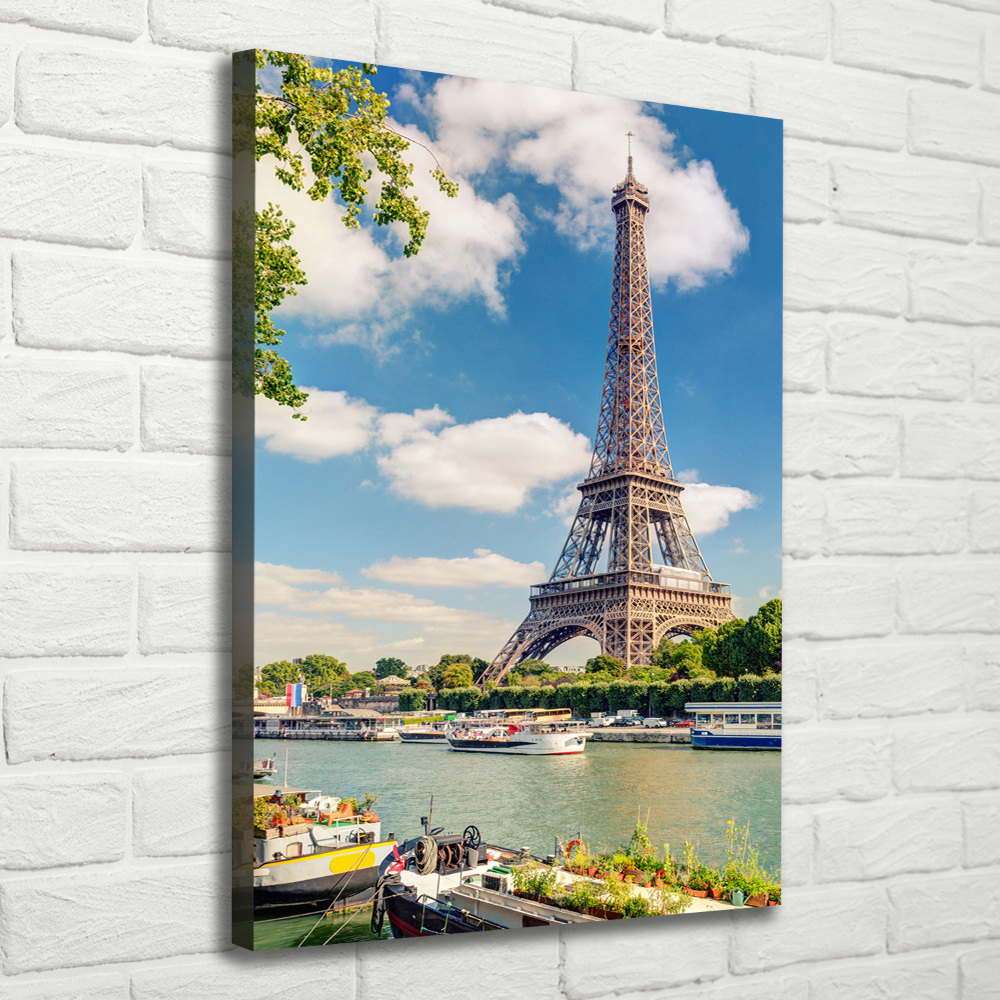 Wall art canvas large Eiffel Paris tower