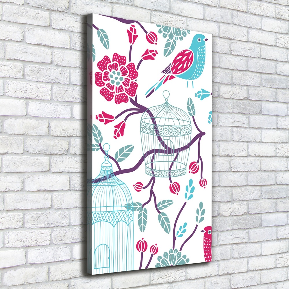 Canvas wall art Bird cages