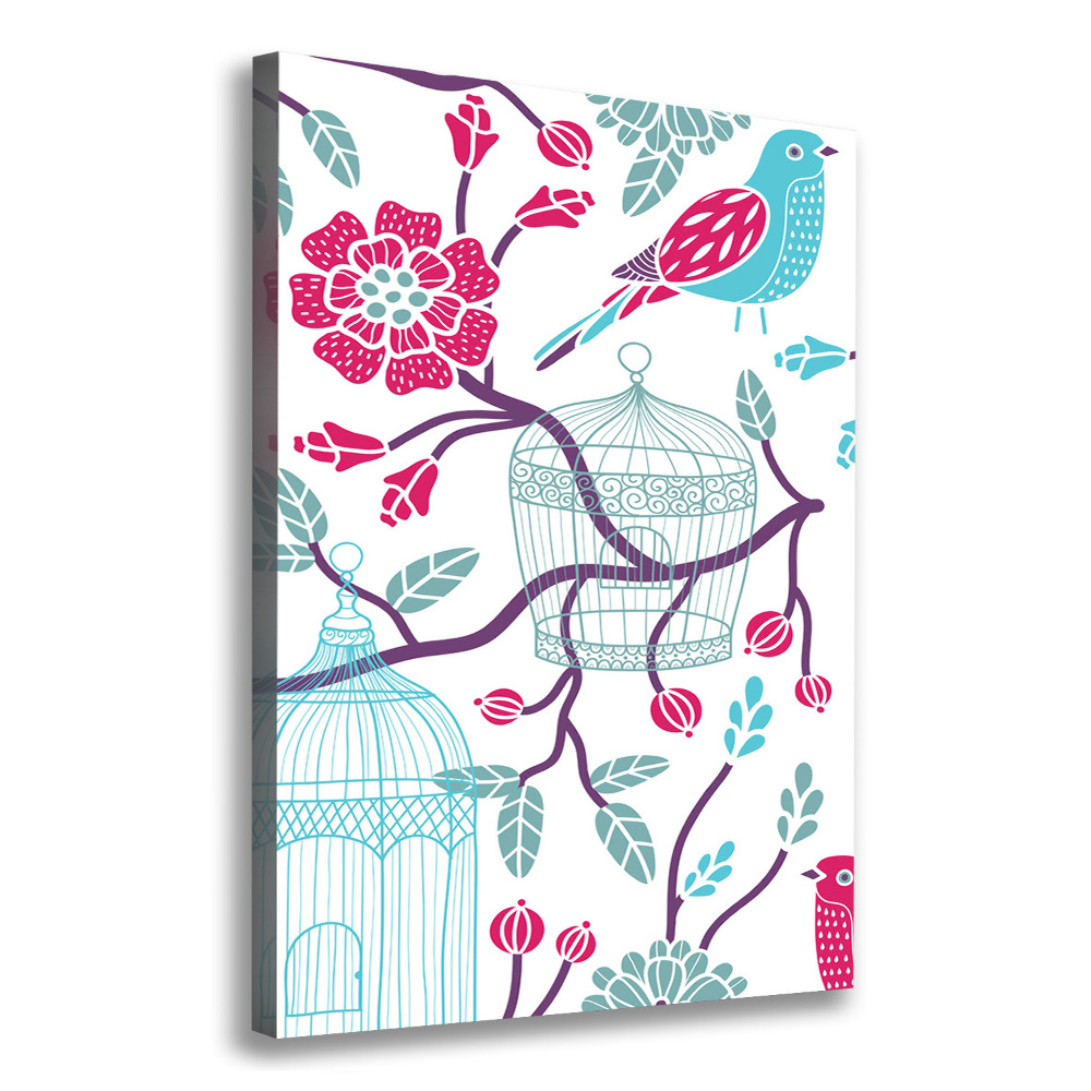 Canvas wall art Bird cages