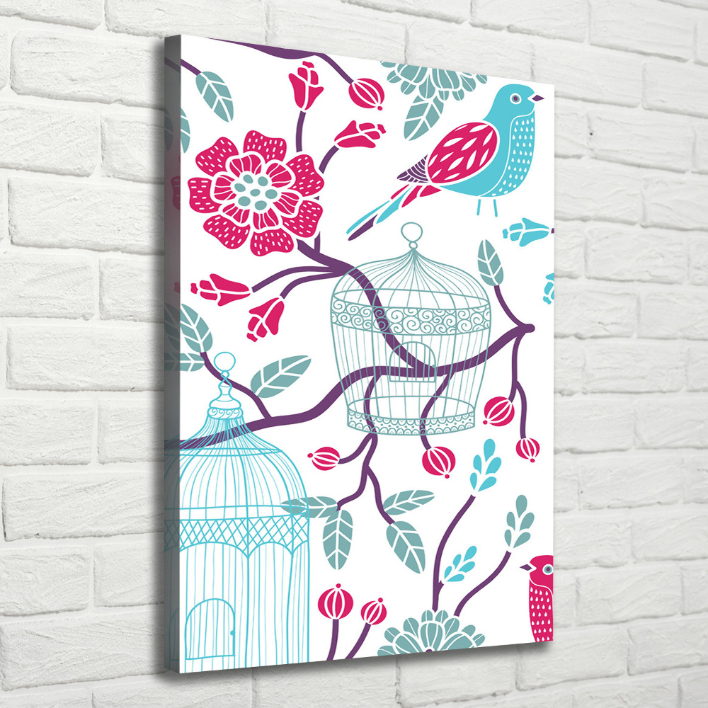 Canvas wall art Bird cages