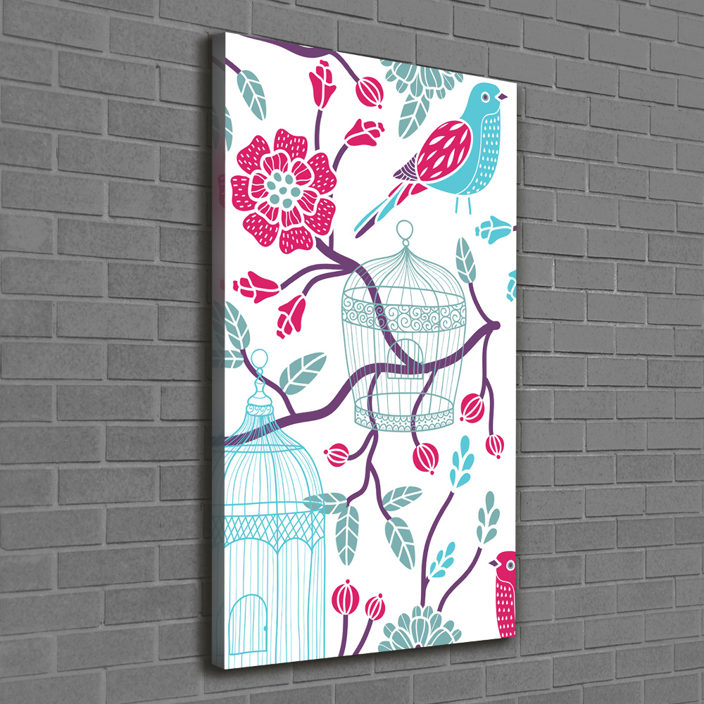 Canvas wall art Bird cages