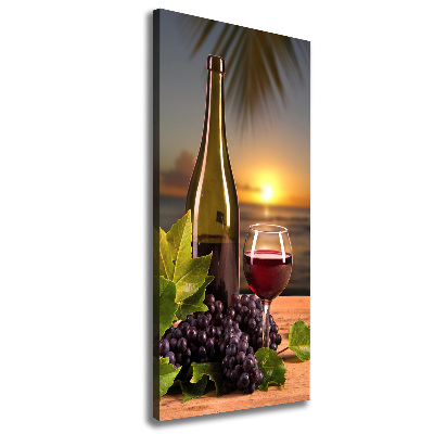 Picture canvas print Grapes and wine