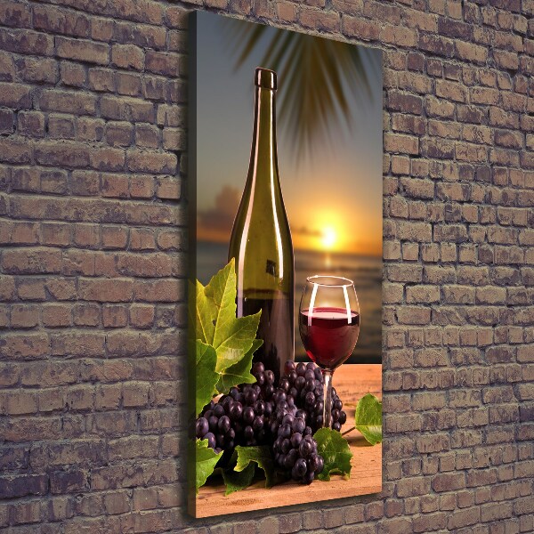 Picture canvas print Grapes and wine