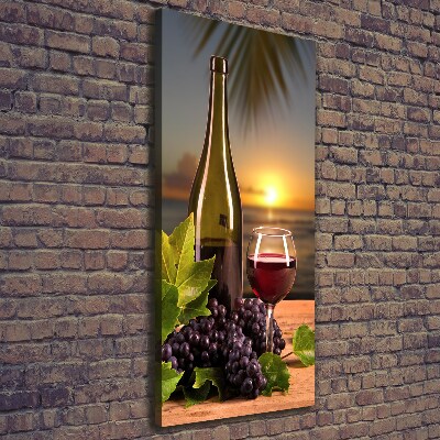 Picture canvas print Grapes and wine