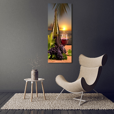 Picture canvas print Grapes and wine