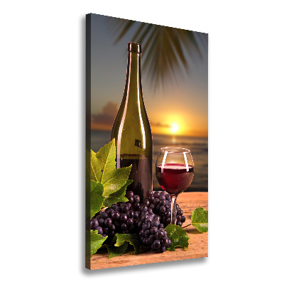 Picture canvas print Grapes and wine