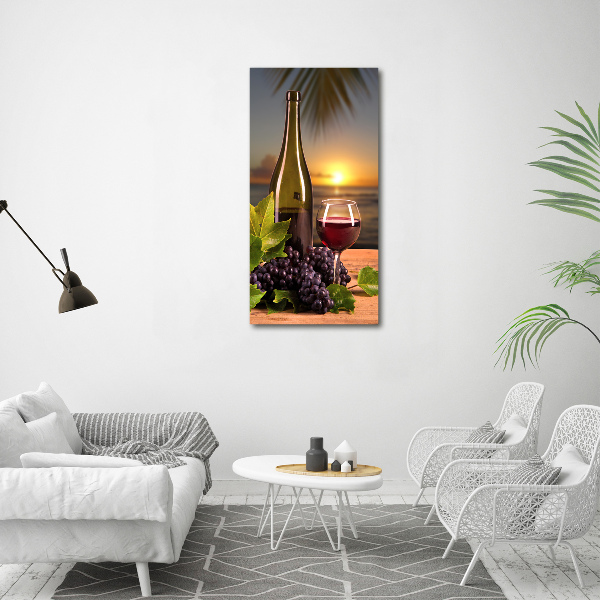 Picture canvas print Grapes and wine