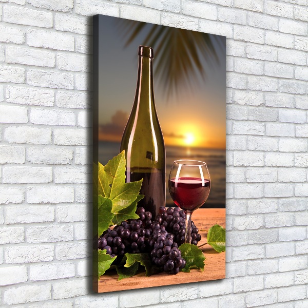 Picture canvas print Grapes and wine