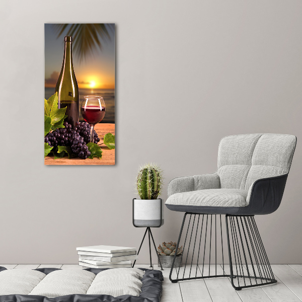 Picture canvas print Grapes and wine