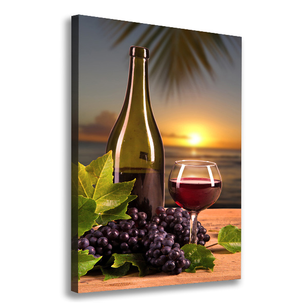 Picture canvas print Grapes and wine