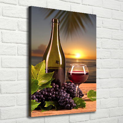 Picture canvas print Grapes and wine