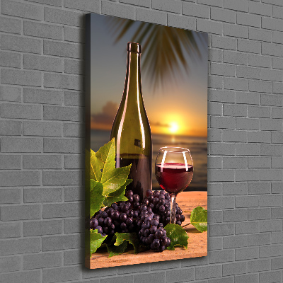 Picture canvas print Grapes and wine