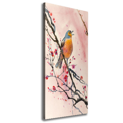 Wall art canvas large Bird on a branch