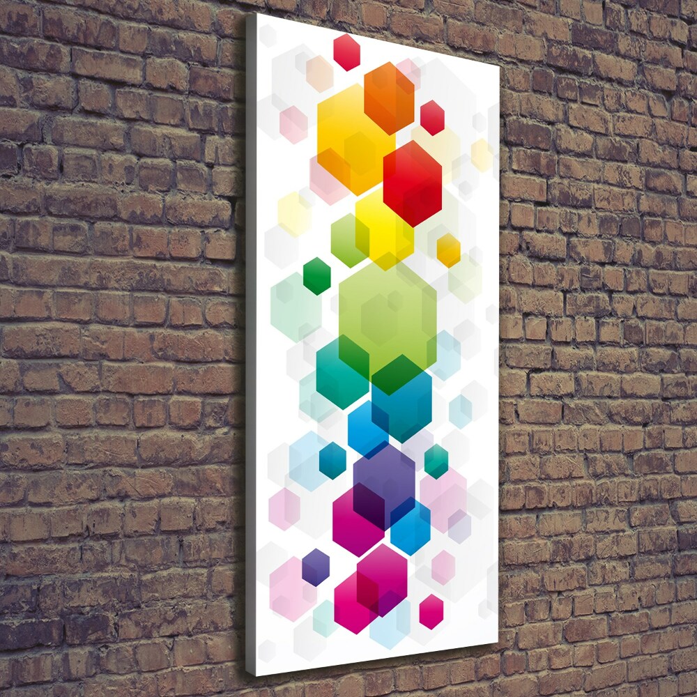 Canvas wall art Colorful cubes