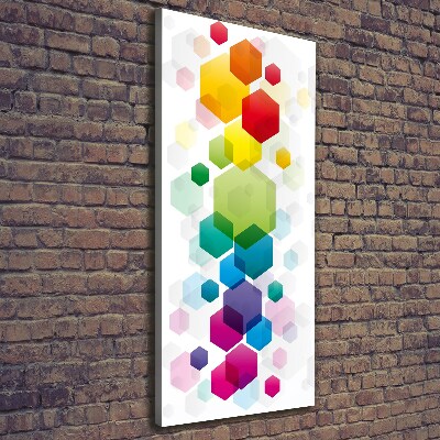 Canvas wall art Colorful cubes