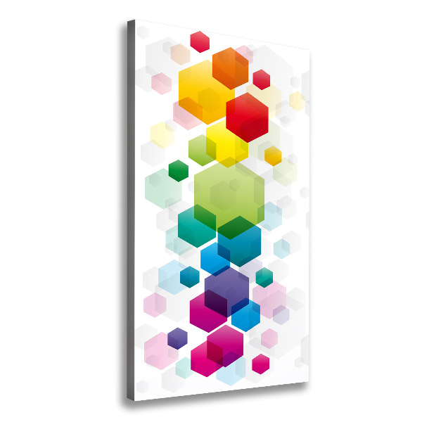 Canvas wall art Colorful cubes