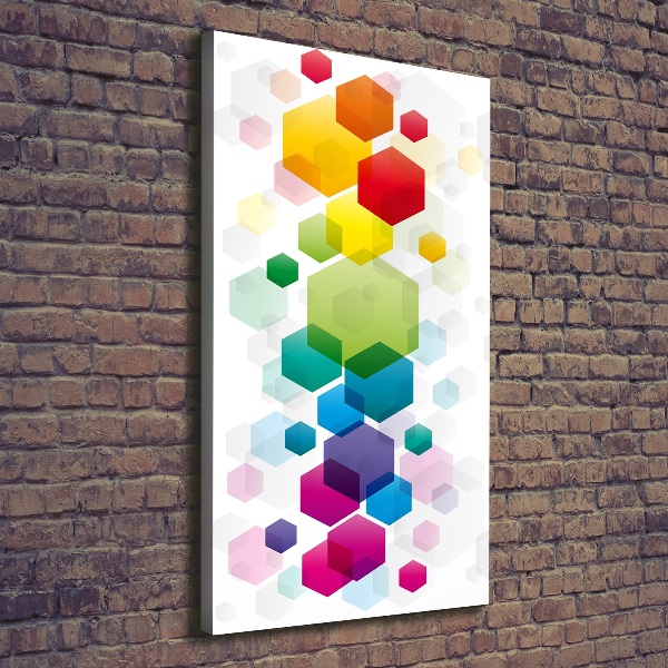 Canvas wall art Colorful cubes