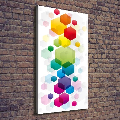 Canvas wall art Colorful cubes