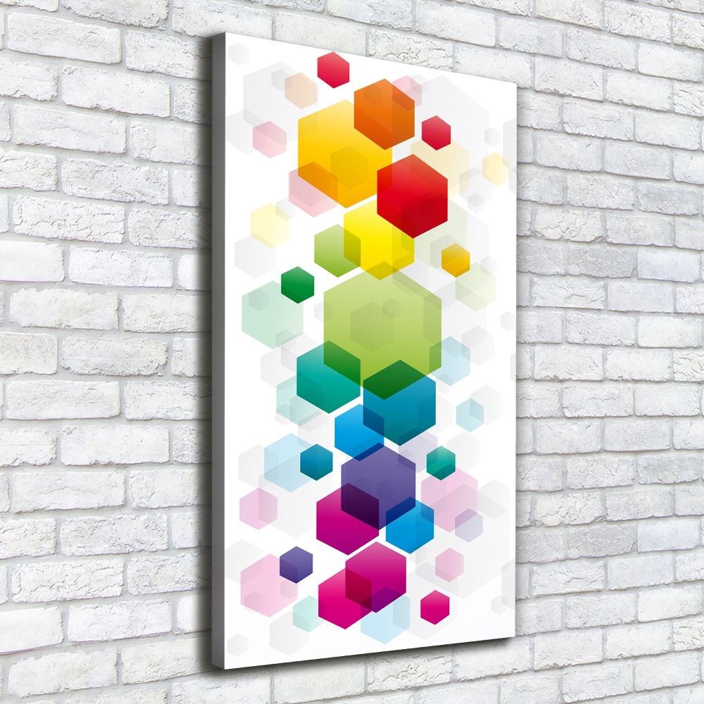 Canvas wall art Colorful cubes