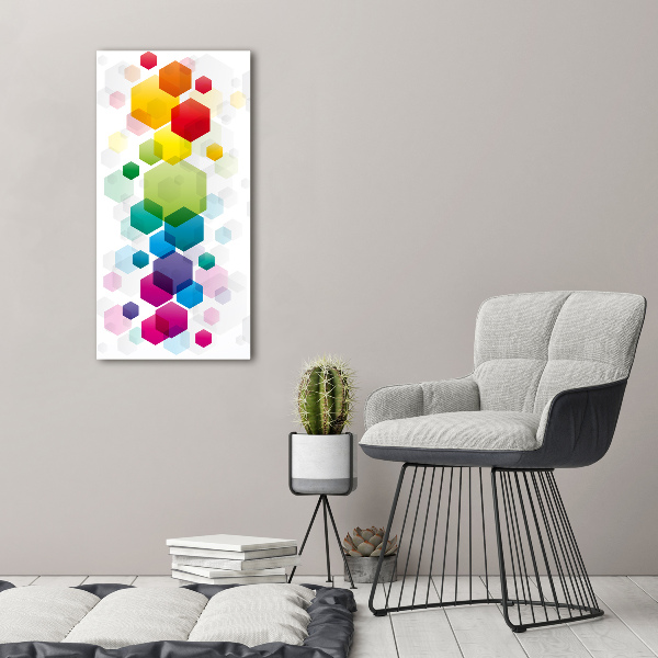 Canvas wall art Colorful cubes