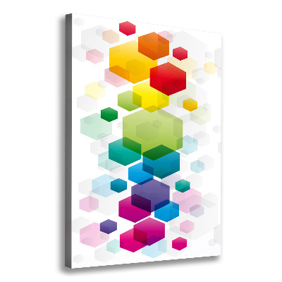 Canvas wall art Colorful cubes