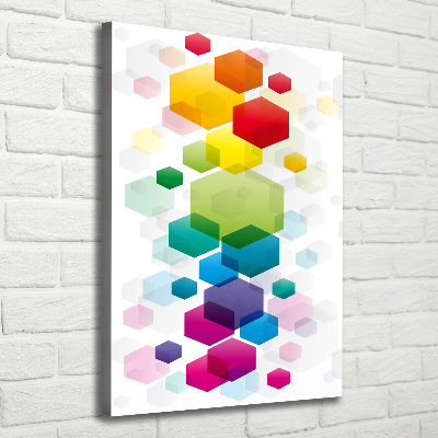 Canvas wall art Colorful cubes