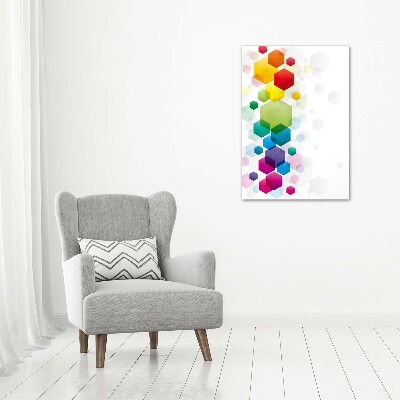 Canvas wall art Colorful cubes