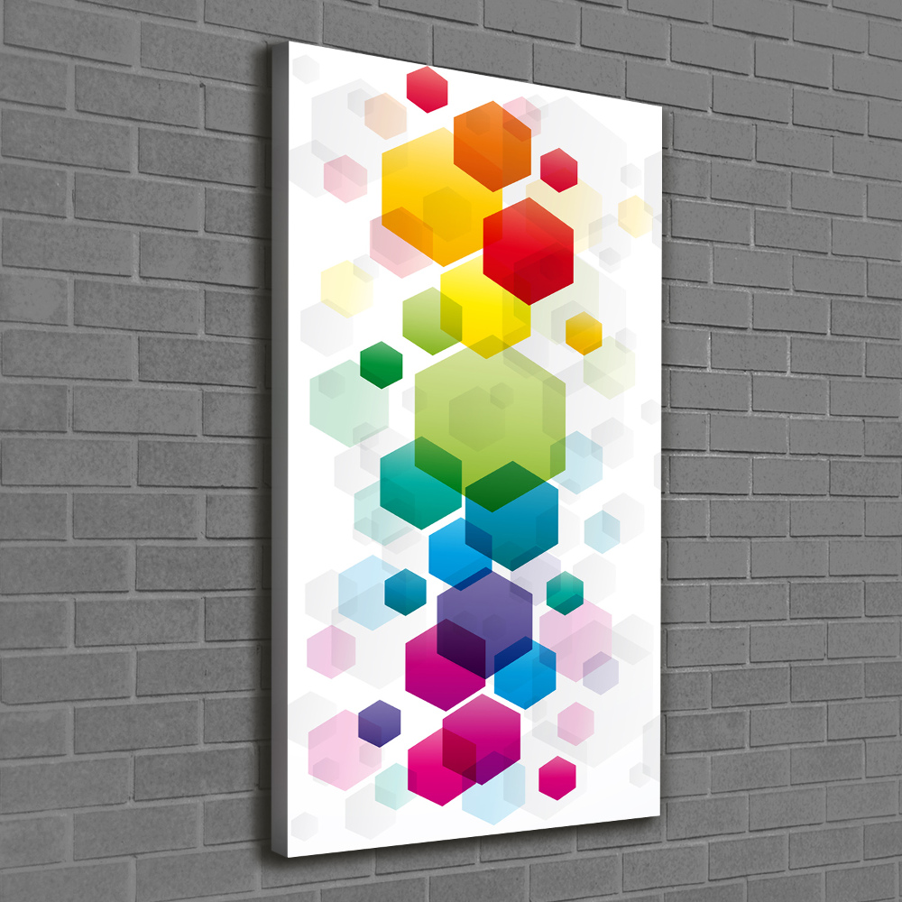 Canvas wall art Colorful cubes