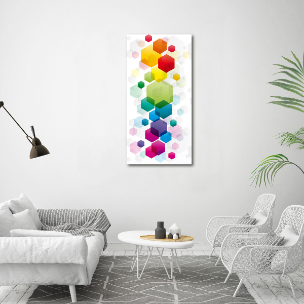 Canvas wall art Colorful cubes