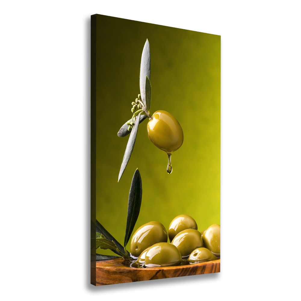 Picture canvas print olive oil