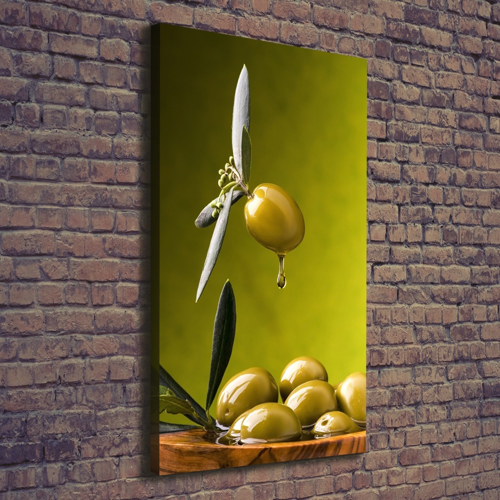 Picture canvas print olive oil