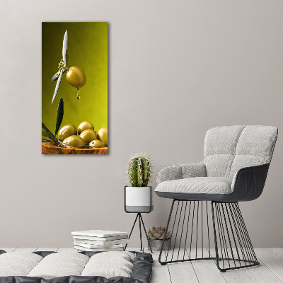 Picture canvas print olive oil