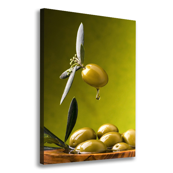 Picture canvas print olive oil