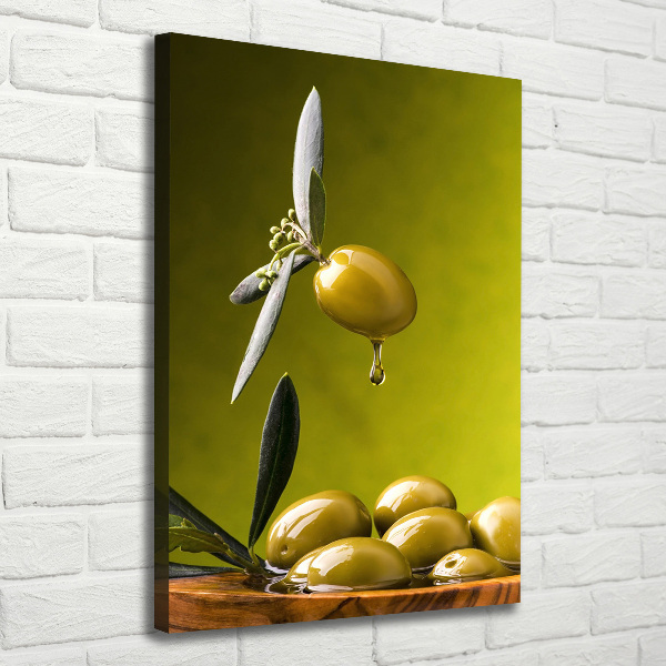 Picture canvas print olive oil